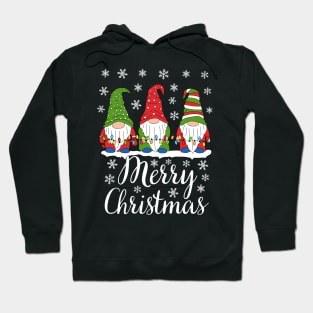 Three cool Gnomes Merry Christmas Hoodie